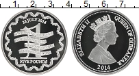 Продать Монеты Гибралтар 5 фунтов 2014 Серебро