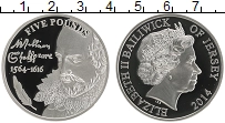 Продать Монеты Остров Джерси 5 фунтов 2014 Серебро