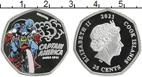 Продать Монеты Острова Кука 25 центов 2021 Посеребрение