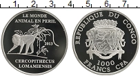 Продать Монеты Конго 1000 франков 2013 Серебро