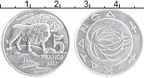 Продать Монеты Катанга 5 франков 2017 Алюминий