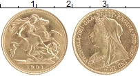 Продать Монеты Великобритания 1/2 соверена 1900 Золото