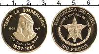 Продать Монеты Куба 100 песо 1989 Золото