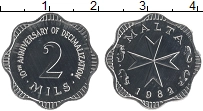 Продать Монеты Мальта 2 милса 1982 Алюминий