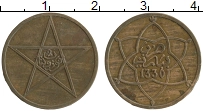 Продать Монеты Марокко 2 мазунас 1912 Бронза