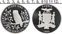 Продать Монеты Замбия 250 квач 1994 Серебро