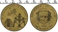 Продать Монеты Конго 100 франков 2022 Золото