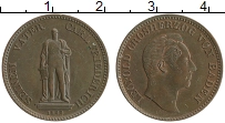 Продать Монеты Баден 1 крейцер 1844 Медь