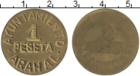 Продать Монеты Испания 1 песета 0 Латунь