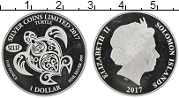 Продать Монеты Соломоновы острова 1 доллар 2017 Серебро