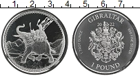 Продать Монеты Гибралтар 1 фунт 2022 Серебро