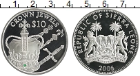 Продать Монеты Сьерра-Леоне 10 долларов 2006 Серебро