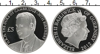 Продать Монеты Гернси 5 фунтов 2012 Серебро
