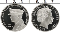Продать Монеты Остров Джерси 5 фунтов 2012 Серебро