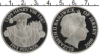 Продать Монеты Остров Джерси 5 фунтов 2009 Посеребрение