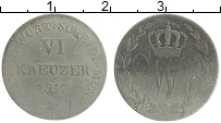 Продать Монеты Вюртемберг 6 крейцеров 1817 Серебро