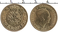 Продать Монеты Дания 10 крон 2013 Латунь