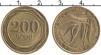 Продать Монеты Армения 200 драм 2014 Латунь