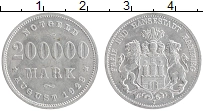 Продать Монеты Гамбург 200000 марк 1923 Алюминий