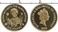 Продать Монеты Гернси 5 фунтов 1995 Золото