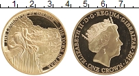 Продать Монеты Гибралтар 1 крона 2017 Позолота