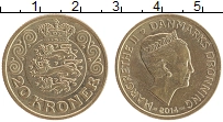 Продать Монеты Дания 20 крон 2014 Бронза