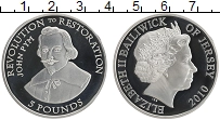 Продать Монеты Остров Джерси 5 фунтов 2010 Серебро