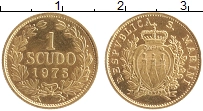 Продать Монеты Сан-Марино 1 скудо 1975 Золото