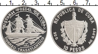Продать Монеты Куба 10 песо 1992 Серебро