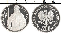 Продать Монеты Польша 200 злотых 1979 Серебро