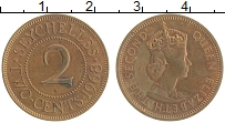 Продать Монеты Сейшелы 2 цента 1969 Бронза