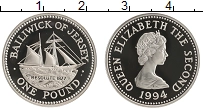 Продать Монеты Остров Джерси 1 фунт 1994 Серебро