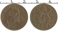 Продать Монеты Ватикан 10 чентезимо 1937 Бронза
