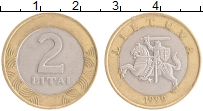 Продать Монеты Литва 2 лита 1999 Биметалл