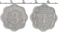 Продать Монеты Мальта 3 милса 1972 Алюминий