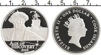 Продать Монеты Острова Кука 1 доллар 2005 Серебро