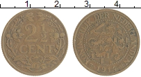 Продать Монеты Нидерланды 2 1/2 цента 1914 Бронза