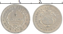 Продать Монеты Коста-Рика 5 сентим 1910 Серебро