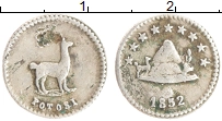 Продать Монеты Боливия 1/2 соля 1852 Серебро