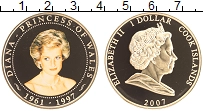 Продать Монеты Острова Кука 1 доллар 2007 Позолота