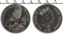 Продать Монеты Острова Кука 5 долларов 1991 Медно-никель