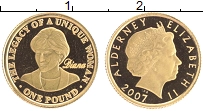 Продать Монеты Олдерни 1 фунт 2007 Золото
