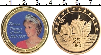 Продать Монеты Великобритания 25 евро 1997 Позолота