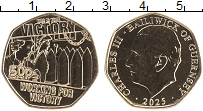 Продать Монеты Гернси 50 пенсов 2025 Позолота