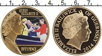 Продать Монеты Гернси 50 пенсов 2014 Позолота