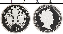 Продать Монеты Тристан-да-Кунья 10 пенсов 2021 Серебро