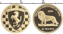 Продать Монеты Конго 20 франков 2004 Золото