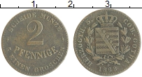 Продать Монеты Саксе-Кобург-Гота 2 пфеннига 1868 Медь