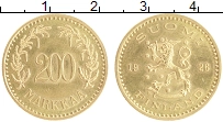 Продать Монеты Финляндия 200 марок 1926 Золото