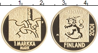 Продать Монеты Финляндия 1 марка 2001 Золото